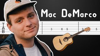 Freaking Out The Neighborhood  Mac DeMarco Guitar Tabs Guitar Tutorial [upl. by Afrikah]