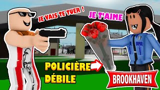 POLICIÈRE LA PLUS DÉBILE  ELLE AIME LES CRIMINELLES  💖  ROBLOX BROOKHAVEN RP [upl. by Yrem]