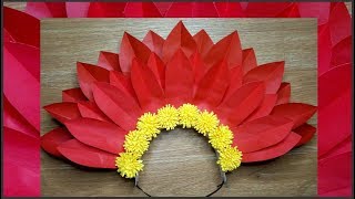 EASY HEADDRESS TUTORIAL VIDEO HOW TO MAKE EASY FLORAL HEADDRESS FOR FESTIVAL [upl. by Vihs]