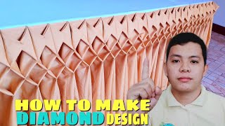 Diamond design Table skirting tutorial [upl. by Chaille704]