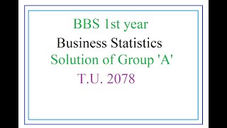 BBS 1styear  Business Statistics [upl. by Phebe]