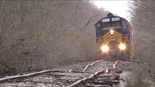 Blasting down bad track Doubleheader on the NDampW Railway Maumee and Western [upl. by Ennaylime277]