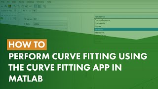 How to Perform Curve Fitting Using the Curve Fitting App in MATLAB [upl. by Nuawad]