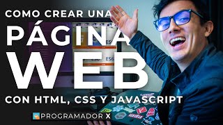 Como crear una página web con HTML CSS y Javascript 👩‍💻 [upl. by Soelch]