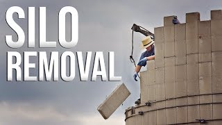 Cement Stave Silo Removal [upl. by Einehpets]