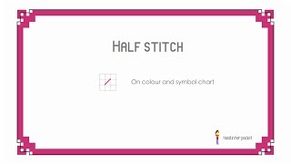 Learn to cross stitch Half stitch [upl. by Nonad]