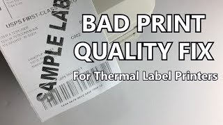 How to print clear dark shipping label for Thermal Label Printer 3 Ways to fix Bad Printing Quality [upl. by Ylrak]