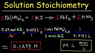 Solution Stoichiometry  Finding Molarity Mass amp Volume [upl. by Euphemie]