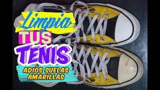 DIY Limpia tus tenis adiós suelas amarillas [upl. by Brenn739]