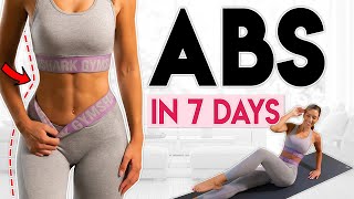 GET SHREDDED ABS in 7 Days flat belly challenge  10 minute Workout [upl. by Landri]