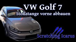 VW Golf 7 Stoßstange vorne ausbauen front bumper removal  Tutorial [upl. by Saimon]