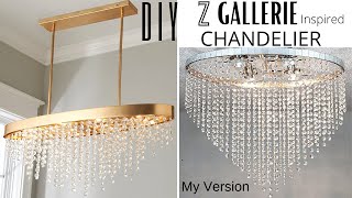 DIY Crystal Chandelier Z GALLERIE INSPIRED DIY [upl. by Edobalo473]