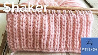 Shaker stitch Half Fishermans Rib A tworow repeat knitting pattern easy and reversible [upl. by Ynnod399]