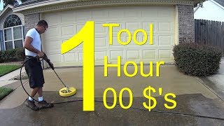 Pressure Wash a Driveway  CHEMICAL FREE  100 an Hour [upl. by Selia991]