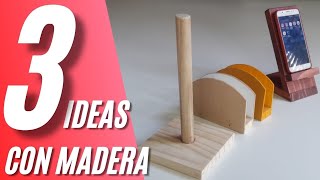 3 TRES IDEAS sencillas en MADERA que puedes hacer y ganar DINERO SÚPER FÁCIL [upl. by Smaj]