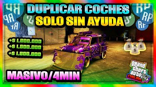 SUPER MASIVO   DUPLICAR COCHES SOLO SIN AYUDA  PS4ampXBOX  TRUCO GTA V Online 150 [upl. by Oakleil930]