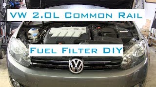 VW GolfJetta TDI  Fuel Filter DIY wVCDS  20092014 [upl. by Ardnaeed901]