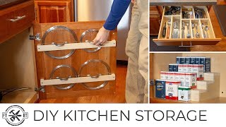 3 Easy DIY Kitchen Organization Projects  Basic Tools [upl. by Kentiggerma488]