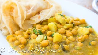 CURRY CHANNA AND ALOO  CURRY CHICKPEAS WITH POTATO [upl. by Ralip]