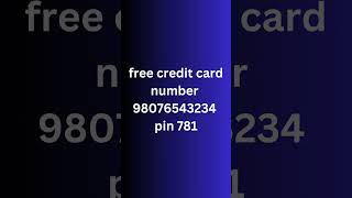 free credit card number [upl. by Ialohcin]