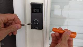 RING 2 DOORBELL HOW TO REMOVE THE BATTERY [upl. by Elaval]