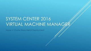 SCVMM 2016 BareMetal deployment [upl. by Osman951]