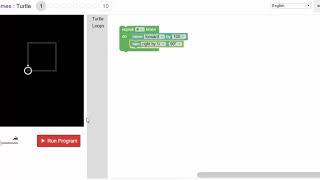 Blockly Games  Turtle  Level 1 [upl. by Kristos]