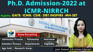 PhD Admission2022 at ICMRNIRRCH  Complete Details [upl. by Kirk]