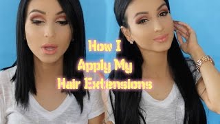 How I Apply My Hair Extensions ⎮How to Blend With Shorter Hair [upl. by Dine]