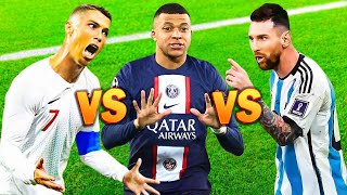 Comparison Cristiano Ronaldo vs Kylian Mbappé vs Lionel Messi [upl. by Nide173]