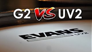 Evans UV2 vs G2 Coated  Direct Drumhead Comparison [upl. by Aiepoissac]