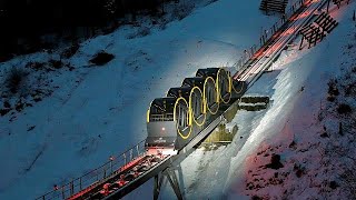 The worlds steepest funicular railway opens in Switzerland [upl. by Jamesy]