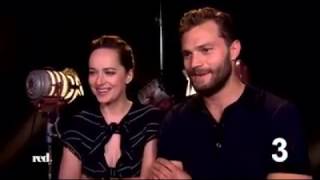 RED TV Germany  12 Questions to Jamie Dornan and Dakota Johnson [upl. by Nyladnarb]