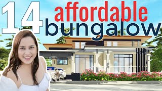 14 Affordable BUNGALOW House Design In the Philippines With Floor Plan [upl. by Nimajaneb]