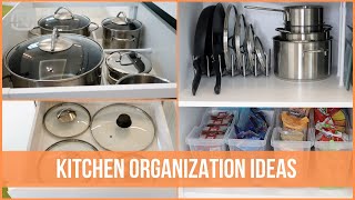 HOW TO ORGANIZE pots lids amp pans  8 KITCHEN organization ideas  OrgaNatic [upl. by Meeki54]