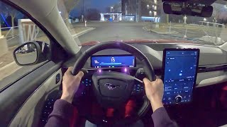 2021 Ford Mustang MachE  POV Night Drive Binaural Audio [upl. by Danila973]