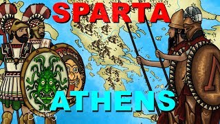 Athens vs Sparta Peloponnesian War explained in 6 minutes [upl. by Leffert]