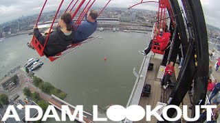 Riding the Over The Edge Sensation Swing at ADAM Lookout in Amsterdam [upl. by Ettelegna]