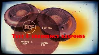 RCF TW 116 vintage horn tweeter test [upl. by Ethelinda]