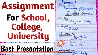 How to make Assignments Best Presentation for Assignments English Paper Presentation [upl. by Noma]