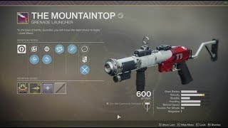 quotMountaintopquot Gameplay  New Comp Pinnacle Weapon [upl. by Nivra763]