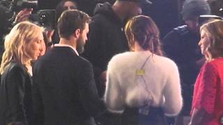 jamie dornan amp dakota johnson  50 Shades of Grey Screening  NYC 2615 [upl. by Ebbarta102]