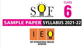 IEO English Olympiad Class 6 Sample Paper 202122 [upl. by Burford414]