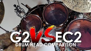 Evans EC2 vsG2 Clear  Direct Drumhead Comparison  Drum Dog [upl. by Fiona]