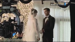 Jamie Dornan amp Dakota Johnson  Fifty Shades Freed BTS Feature on ET [upl. by Nibbs]