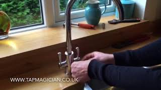 FRANKE ASCONA  How to replace the tap cartridges  valves repair leaking PARTS FROM tapmagician [upl. by Cordie621]