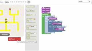 Blockly Games  Maze  Level 10 [upl. by Myrwyn429]