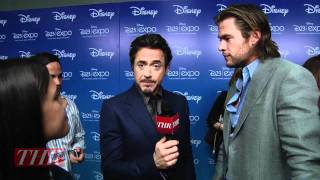 Robert Downey Jr and Chris Hemsworth The Avengers [upl. by Haily39]