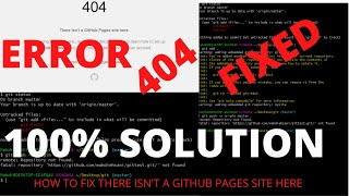 How to fix the 404 error in Github [upl. by Newel]