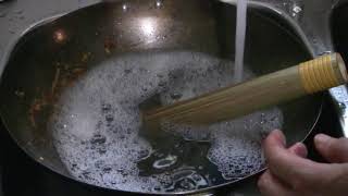 How To Clean A Wok Carbon Steel Wok Maintenance [upl. by Bennett]